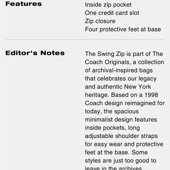 Coach Swing Zip Purse, black leather, brand new - Picture 10 of 10